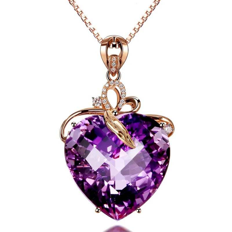 Rose Gold Real Amethyst