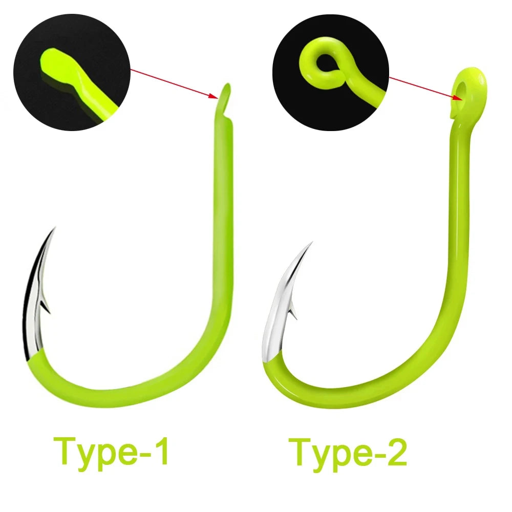 50pcs Fluorescent Fishing Hook