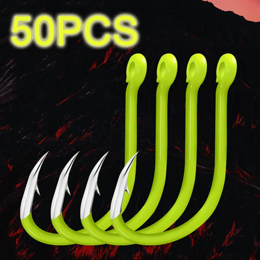 50pcs Fluorescent Fishing Hook