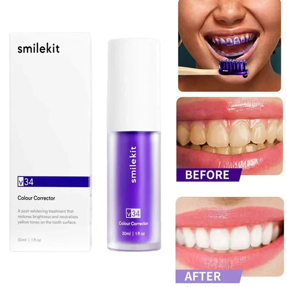 Purple Whitening Toothpaste Remove Stains 2024