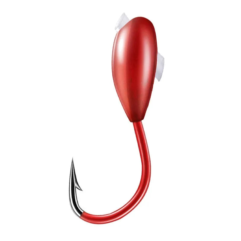 Fishing Barbed Hook Red Worm