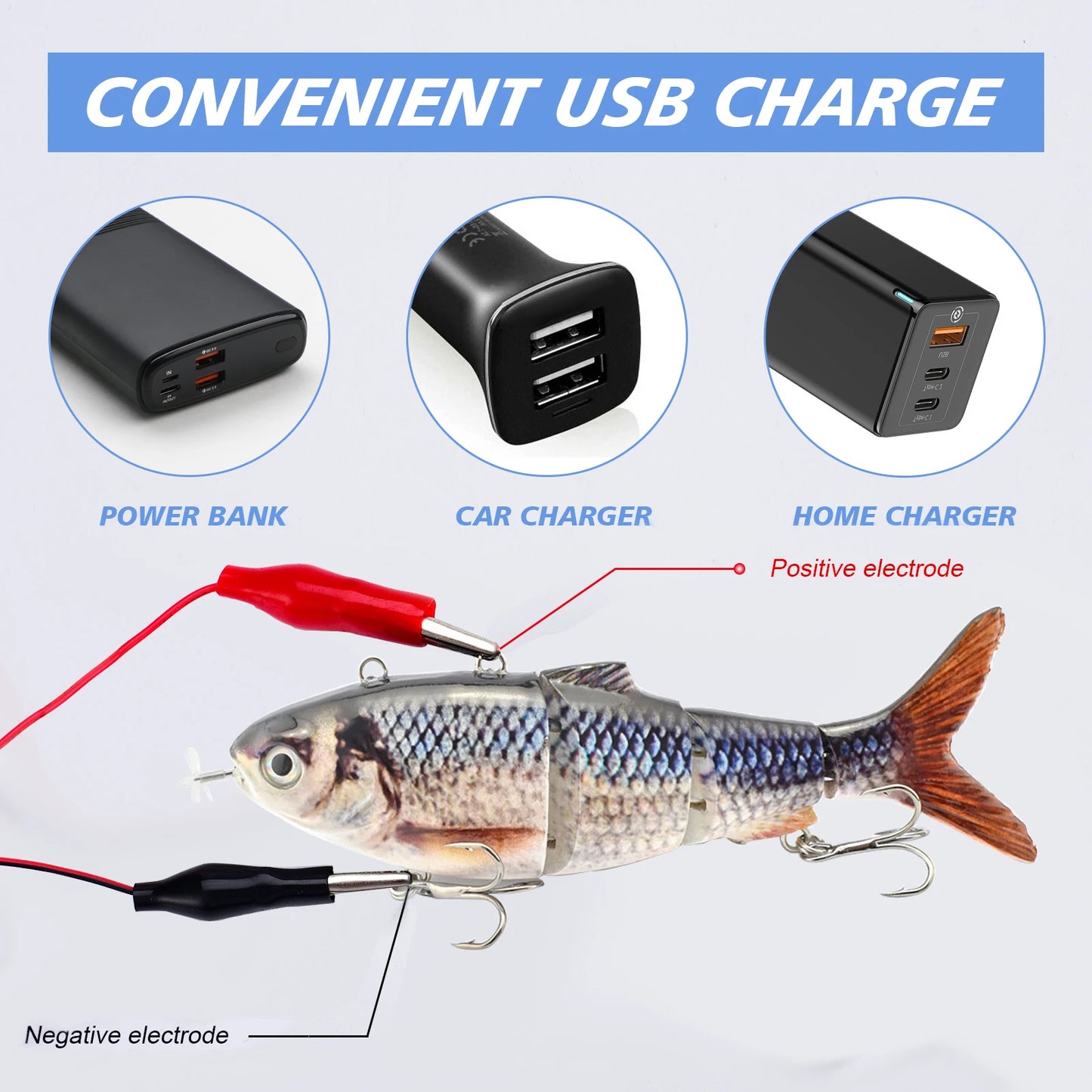 Lure Robotic Swimming Lure USB Rechargeable